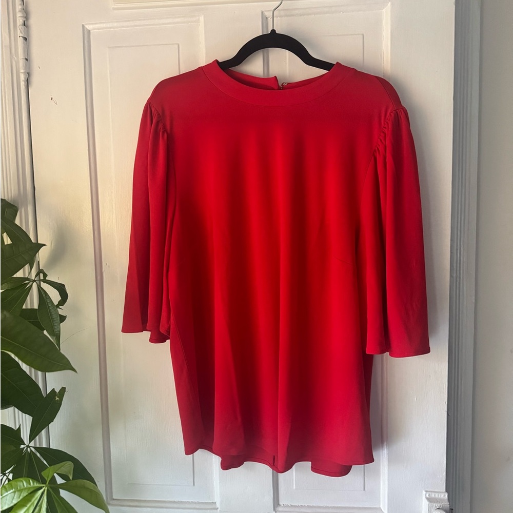 Universal Standard Vibrant Red Blouse NWT
